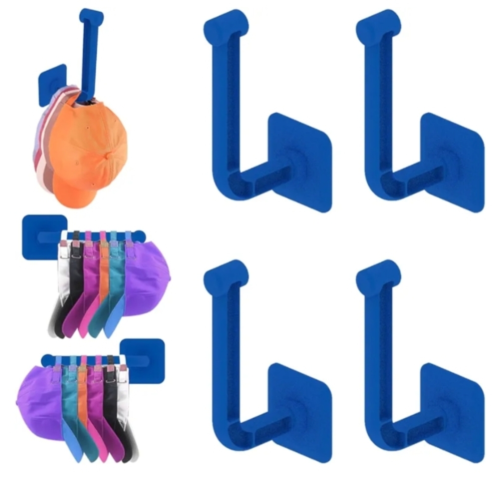 Brand New 4 Pack Blue Hat Organizer Hooks